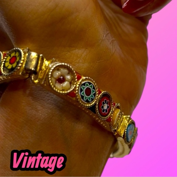 Vintage Italian Micro Mosaic Bracelet - Picture 7 of 7